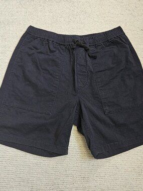 J. Crew Wallace & Barnes 7.5" Ripstop Camp Shorts Navy Blue Medium M Pull-On